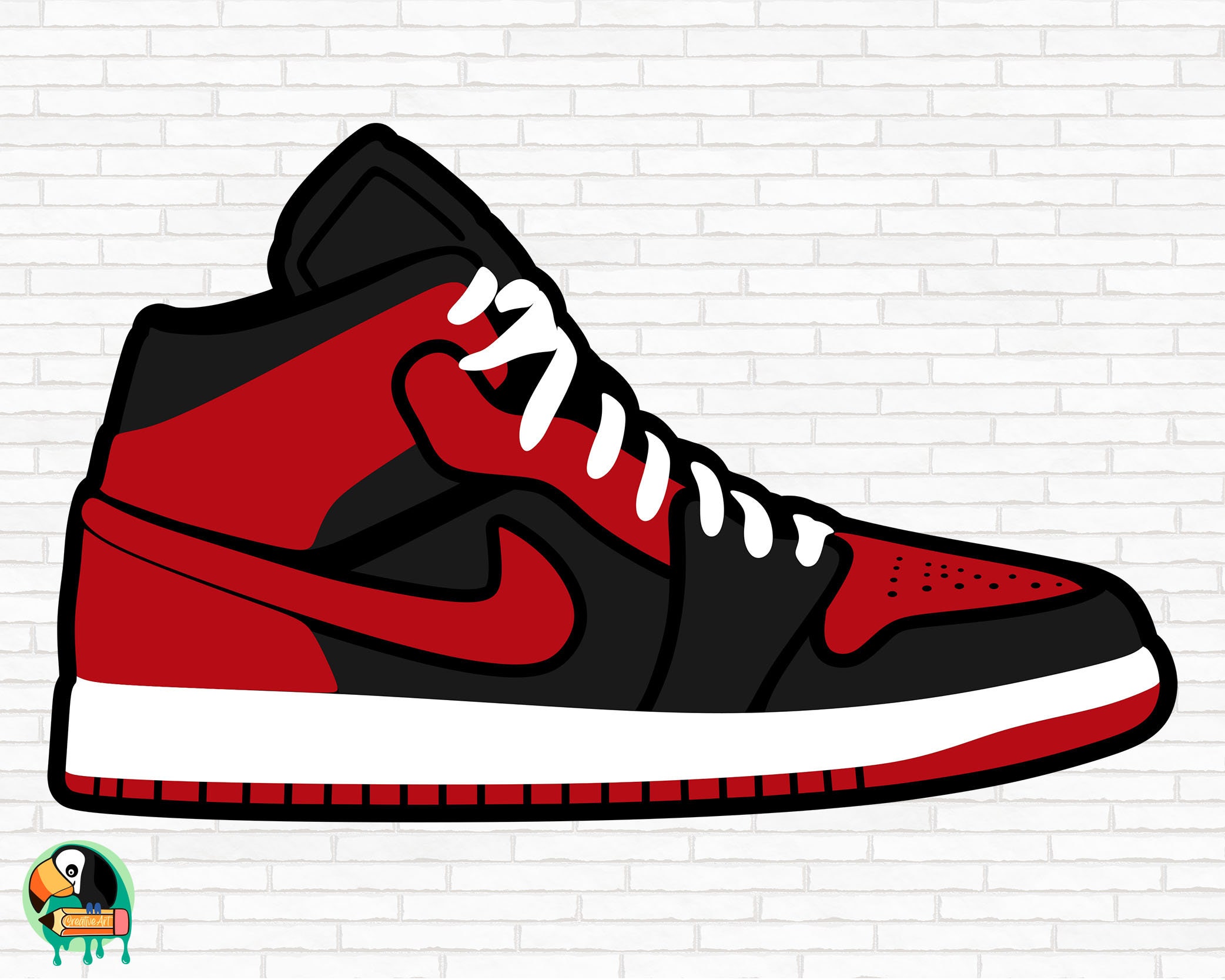 Jordan Shoe Cake Template - Etsy