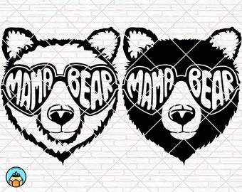 Mama Oso SVG / Mami SVG / Oso Grizzly Svg / Archivo de corte / PNG / vector imprimible clip art / Archivo de corte de oso / mama oso svg archivo / Oso Svg