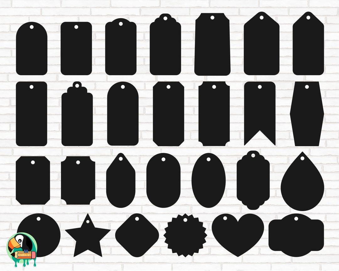 Gift Tag SVG, Tag Outlines Svg, Tag Svg, Gift Tag Shapes Svg, Frames