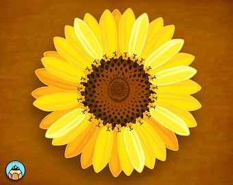 Tournesol SVG (Haute Qualité) Tournesol Vector Clipart, Tournesol coupé fichier, Fleur svg, Tournesol png, Fichier pour Cricut Silhouette