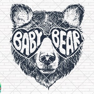 Baby Bear SVG, Baby Bear with Sunglasses, Baby SVG, Baby bear svg, Baby Bear Cut file, Baby Bear, Baby, Baby Bear, cricut, silhouette