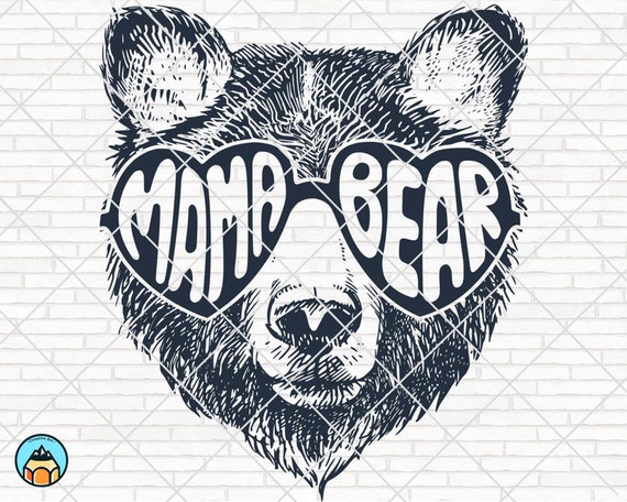 Download Mama Bear Svg Mama Bear With Sunglasses Mommy Svg Mom To Etsy