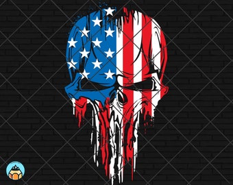 USA Punisher Skull Svg, USA Skull Svg, USA Skull 4th of July, Punisher Skull Svg, American Flag Punisher, Skull Punisher Svg, Skull America