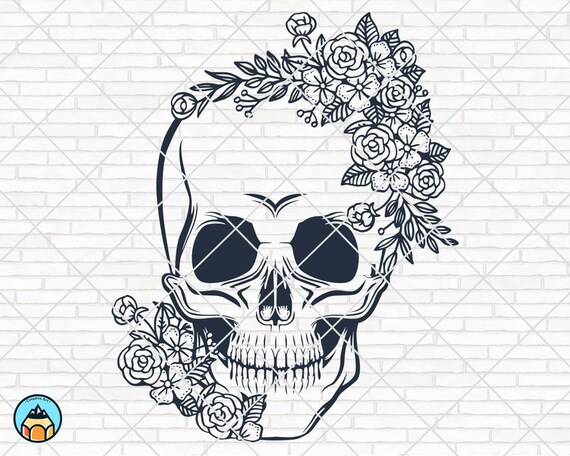 Free Free 172 Flower Skull Svg Images SVG PNG EPS DXF File