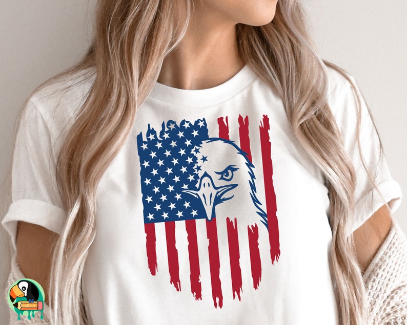 Patriotic Eagle Flag SVG, American Flag Svg, USA Flag Svg, 4th July Svg ...