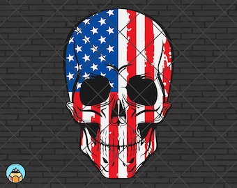 Skull American Flag svg, Usa Flag, Patriotic Skull, Skull Flag Svg, 4th July, American Skull svg, dxf, cricut, silhouette, cut file