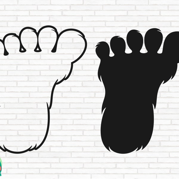 Bigfoot Print SVG, Big Foot svg, Yeti svg, Sasquatch svg, Bigfoot Vector, Foot svg, Wild Monster svg, Cut Files, Cricut, Png, Svg