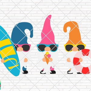 Strand Gnome SVG, Sommer Svg, Strand Svg, Sommer-Design für Shirts, Sommer Svg, Sommer geschnitten Dateien, Cricut, Silhouette, Png