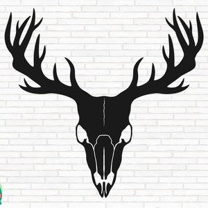 Deer Skull SVG, Deer Antlers svg, Deer Horns svg, Buck Head svg, Elk Skeleton svg, Cut Files, Cricut, Silhouette, Png, Svg, Eps, Dxf