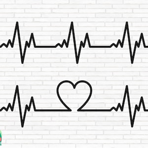 Heartbeat Line SVG, Heartbeat Pulse svg, Healthcare svg, Lifeline svg, Heartbeat Heart svg, Nurse svg, EKG svg, Cut Files, Cricut, Png, Svg