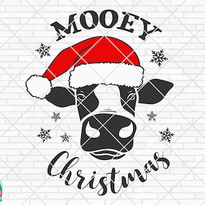 Download Mooey Christmas Svg Cow Svg Christmas Svg Christmas Etsy PSD Mockup Templates