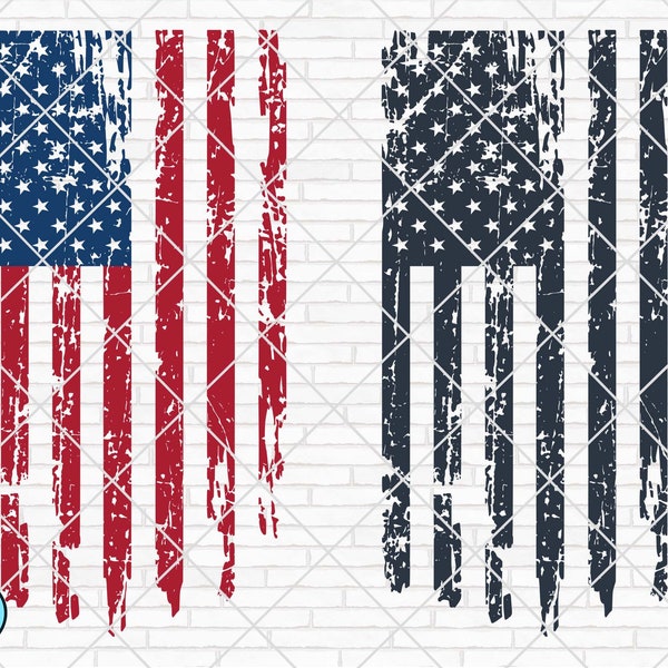Distressed American Flag SVG | USA Flag Svg | 4th July Svg | USA Flag Silhouette | Grunge Flag Svg | Distressed Flag Svg | Flag Vector