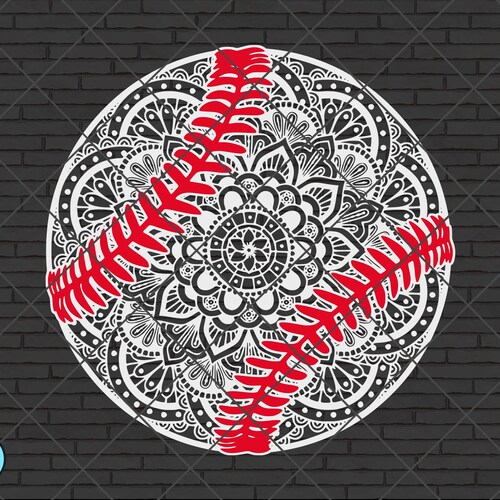 Baseball Mandala SVG Mandala SVG Zentangle SVG Baseball Etsy