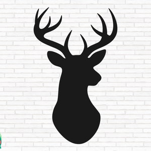 Herten hoofd SVG, Buck hoofd Svg, herten jacht Svg, Buck Svg, herten Svg, jacht Svg, herten geweien Svg, gesneden bestanden, Cricut, Png, Svg