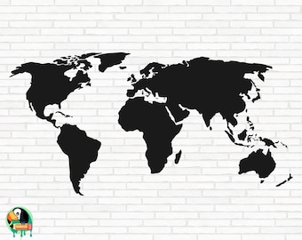 World Map SVG, World svg, Travel svg, Global Map svg, World Map Vector, Continents Shape svg, World Map Cut Files, Cricut, Png, Svg