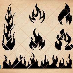 Fire Flames svg Flame Bundle Fire svg Flames svg Flames Cut File dxf Fire vector eps Fire DIY Project cricut Flames silhouette clipart