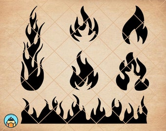 Fire Flames svg Flame Bundle Fire svg Flames svg Flames Cut File dxf Fire vector eps Fire DIY Project cricut Flames silhouette clipart