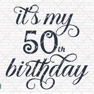 È il mio 50esimo compleanno svg, 50 anni svg, Senior's Birthday svg, Birthday Squad PNG, Birthday Queen svg, 50th cut file cricut silhouette
