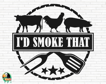 Id Smoke That SVG, Barbecue svg, Grill Dad svg, Grill Master svg, Grilling svg, Kitchen svg, Apron svg, Cut Files, Cricut, Png, Svg