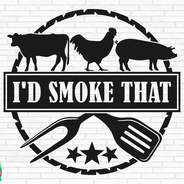 Id Smoke That SVG, Barbecue svg, Grill Dad svg, Grill Master svg, Grilling svg, Kitchen svg, Apron svg, Cut Files, Cricut, Png, Svg