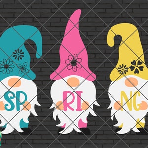 Spring Gnomes SVG, Spring Svg, Easter Svg, Spring Design for Shirts, Spring Quotes, Spring Cut Files, Cricut, Silhouette, Png