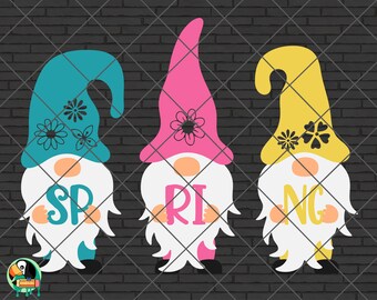 Spring Gnomes SVG, Spring Svg, Easter Svg, Spring Design per camicie, citazioni primaverili, file a molla, Cricut, Silhouette, Png