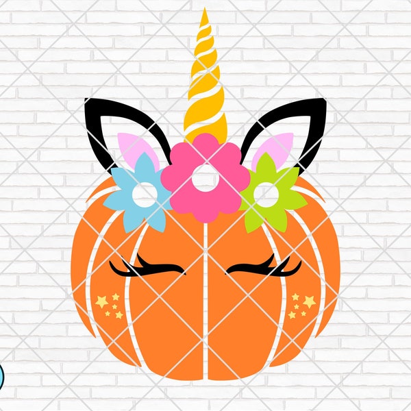 Calabaza unicornio svg, Halloween svg, calabaza svg, Día de Acción de Gracias svg, Camisa de Halloween svg, Otoño svg, Otoño svg, Cricut, Silueta, PNG