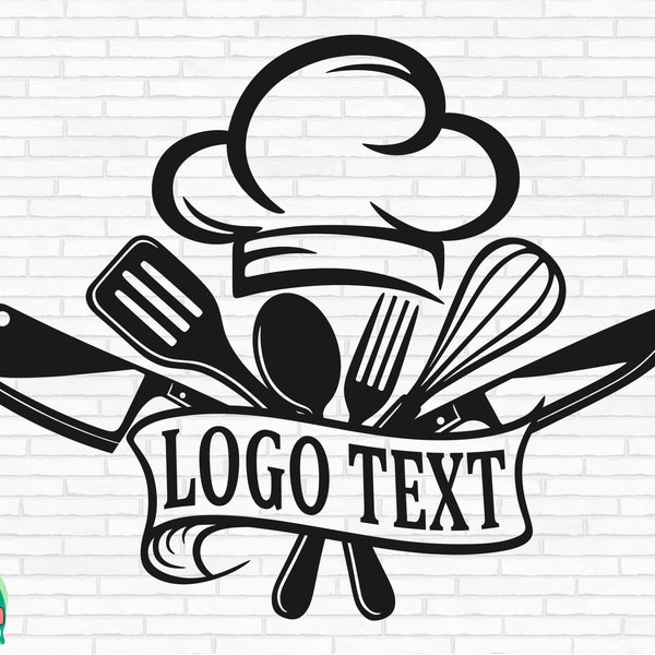 Chef Logo SVG, Restaurant Logo Svg, Koken Svg, Chef Svg, Chef Logo Cut Files, Cricut, Silhouet, Png, Svg