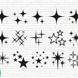 Sparkle Stars SVG, Star svg, Sparkle svg, Stars Patroon svg, Sparkle Png, Star Png, Sparkle Stars Vector, Cut Files, Cricut, Png, Svg