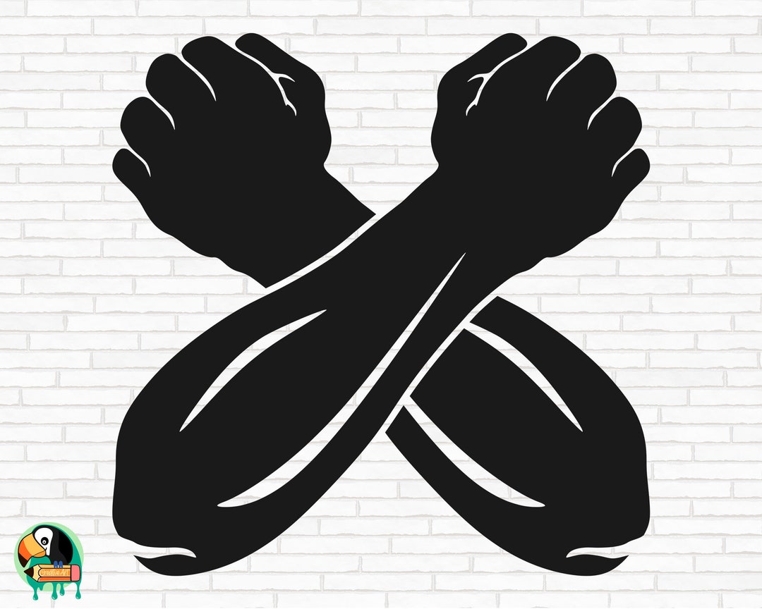 Cross Arms SVG, Arms Crossed Gesture Svg, X Salute Svg, Hand Gesture