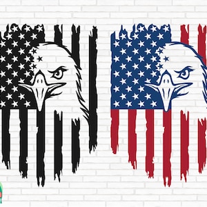 Bandera del águila patriótica SVG, Bandera americana svg, Bandera de EE. UU. svg, 4 de julio svg, Bandera grunge svg, Archivos cortados, Cricut, Silueta, Png, Svg, Eps, Dxf