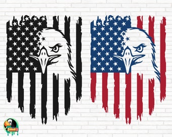 Patriotic Eagle Flag SVG, American Flag svg, USA Flag svg, 4th July svg, Grunge Flag svg, Cut Files, Cricut, Silhouette, Png, Svg, Eps, Dxf