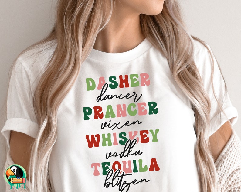 Dasher Dancer Prancer Vixen SVG, Funny Christmas Svg, Christmas Sign ...