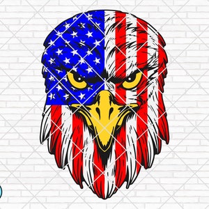 Eagle American Flag svg, Merica Svg, Usa Flag, Patriotic Eagle, Bald Eagle, 4th July, American Eagle svg, dxf, cricut, silhouette, cut file