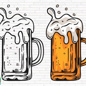 Beer Mug SVG, Beer Glass Svg, Beer Svg, Alcohol Svg, Beer Cheers Svg, Beer Clipart Svg, Beer Vector Svg, Cut Files, Cricut, Png, Svg