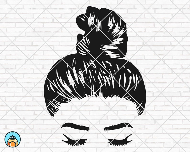 Download Girl With Messy Bun EASY WEED Messy Bun Svg Cute Girl Girl ...