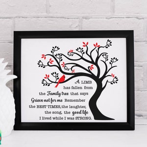 En lem har fallit SVG, kardinal svg, minnes-svg, begravnings-svg, sympatisvg, minnes-svg, en lem har fallit klippfiler, Cricut, Png, Svg bild 2