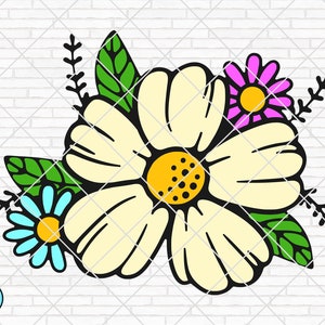 Daisy Flowers svg, Daisy svg, Flowers svg, Sunflower svg, Daisy Decal svg, Floral svg, Wedding Flowers svg, Daisy clipart, cricut silhouette