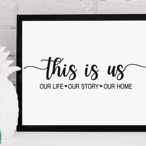This Is Us SVG, Ons Leven svg, Ons Verhaal svg, Ons Huis svg, Familie svg, Home Decor svg, Cut Files, Cricut, Silhouet, Png, Svg, Eps, Dxf