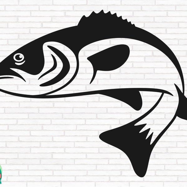 Fish SVG, Fishing Svg, Bass Fish Svg, Fish Vector Svg, Fish Clipart Svg, Cut Files, Cricut, Png, Svg