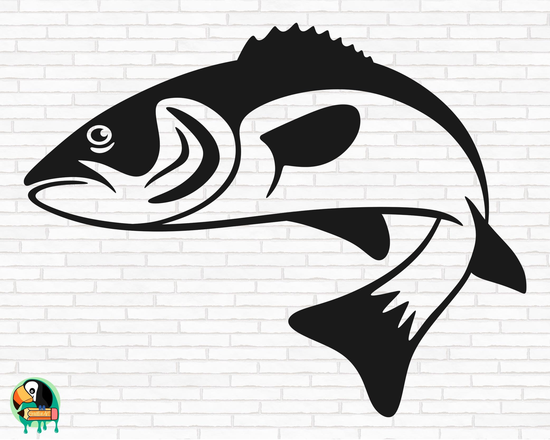 Fish SVG Fishing Svg Bass Fish Svg Fish Vector Svg Fish Etsy Canada