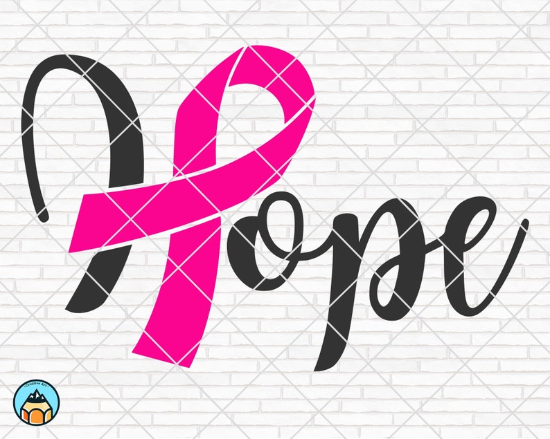 Hope svg, Breast Cancer svg, Cancer Awareness svg, Cancer Survivor svg, Cancer Ribbon svg, Fight Cancer svg, Cricut, Silhouette, PNG image 1