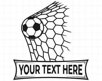 Soccer Ball in Net Svg, Football Goal Svg, Custom Soccer Shirt Design, Soccer Mom Svg, Sports Banner Svg, Football Svg