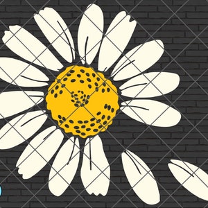 Daisy Svg Flower Svg Daisy fleur Svg Tournesol Svg Daisy décalcomanie Svg Daisy png Floral Svg Fleur de mariage Svg Daisy clipart Daisy sublimation