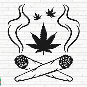 Weed Joint SVG, Blunt svg, Marihuana svg, Weed Leaf svg, Cannabis svg, Weed svg, Hash svg, geschnittene Dateien, Cricut, Silhouette, Png, svg, Eps, Dxf