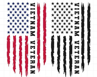 Vietnam Veteran SVG, Distressed American Flag Svg, US Army Veteran PNG, Military Soldier Shirt Design, Veterans Day Cut File, Patriotic Svg