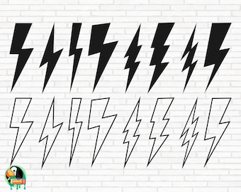Lightning Bolt SVG, Flash svg, Lightning svg, Thunder svg, Lightning Clipart, Lightning Bolt Vector, Pliki do cięcia, Cricut, Png, Svg