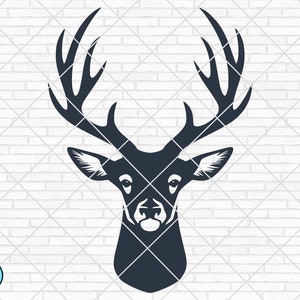 Hirschkopf SVG | Jagd SVG | Hirsch Svg | Hirsch geschnitten Datei | Hirschgeweih SVG | Hirsch Vektor | Hirsch Clipart