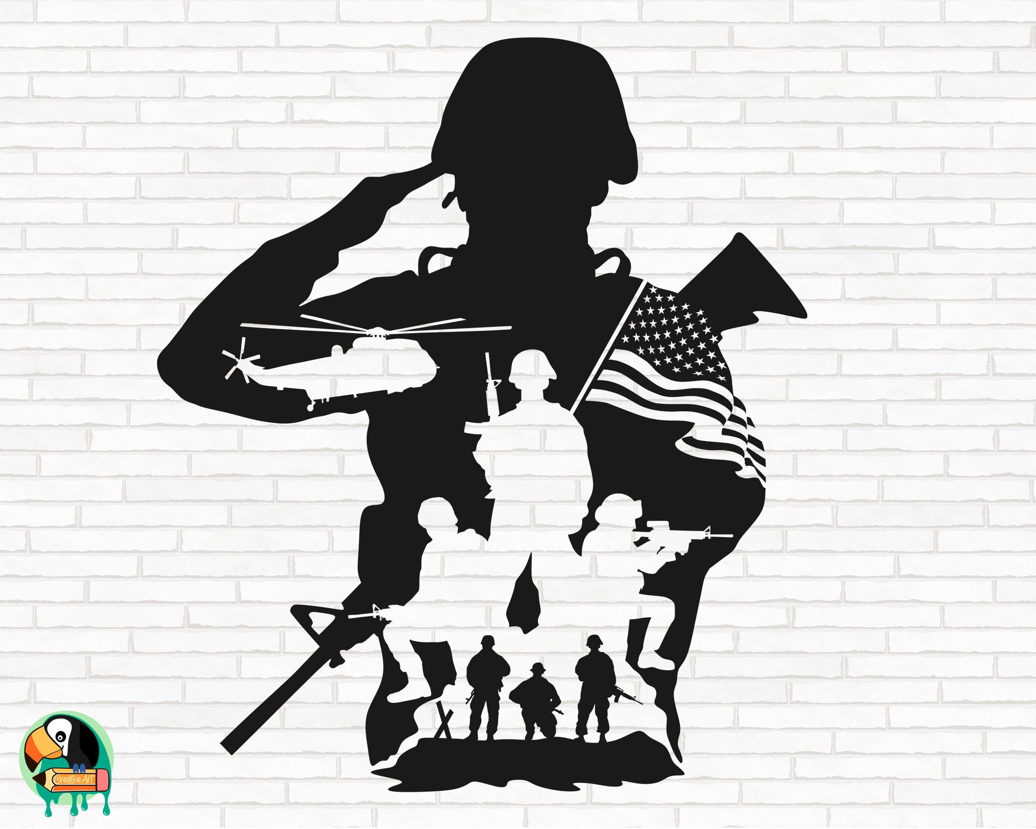 american soldier silhouette