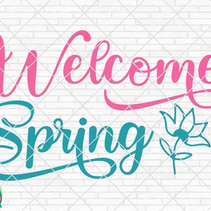 Bienvenue printemps SVG, Printemps Svg, Easter Svg, Spring Design for Shirts, Spring Quotes, Spring Cut Files, Cricut, Silhouette, Png